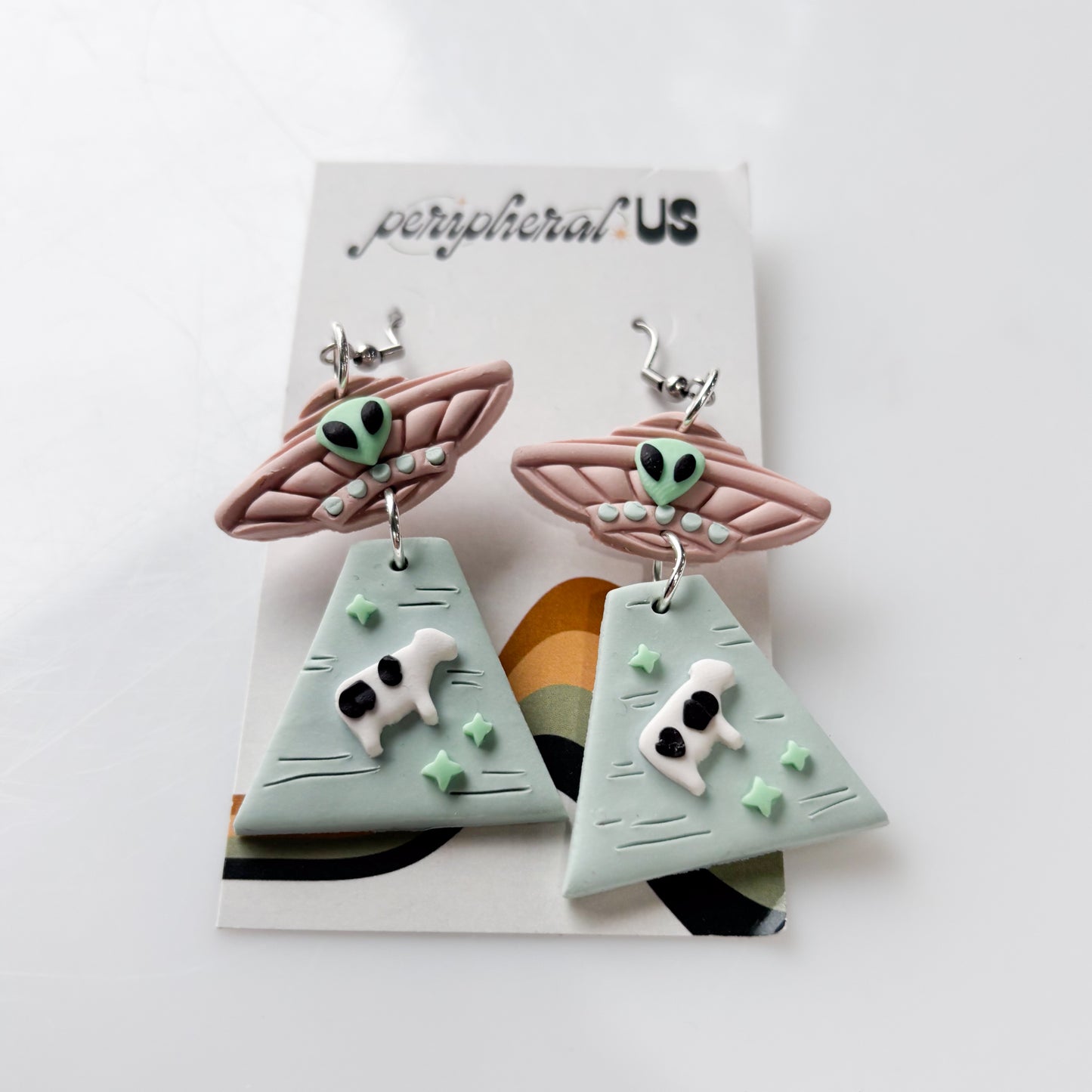 PASTEL ALIEN UFO EARRINGS