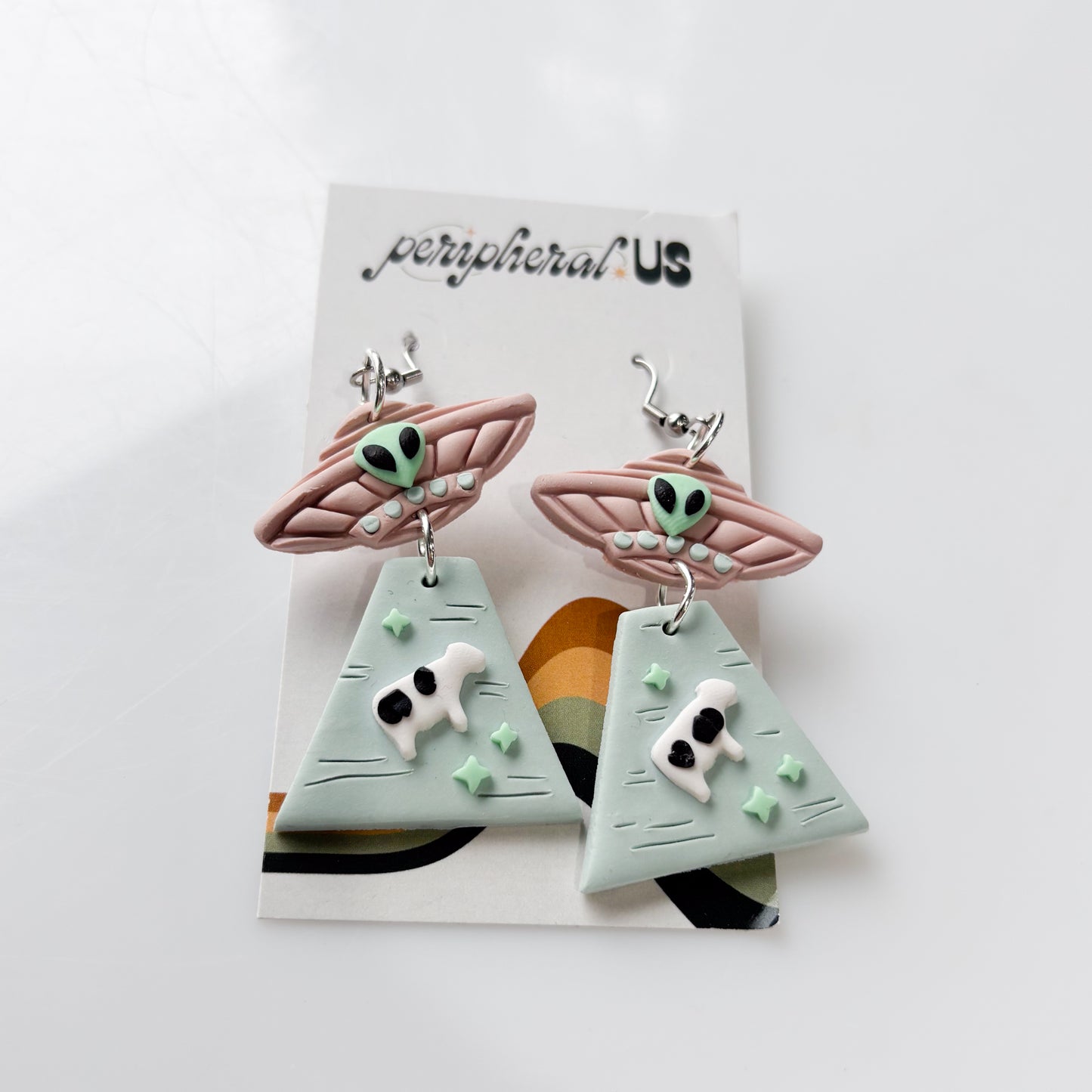 PASTEL ALIEN UFO EARRINGS