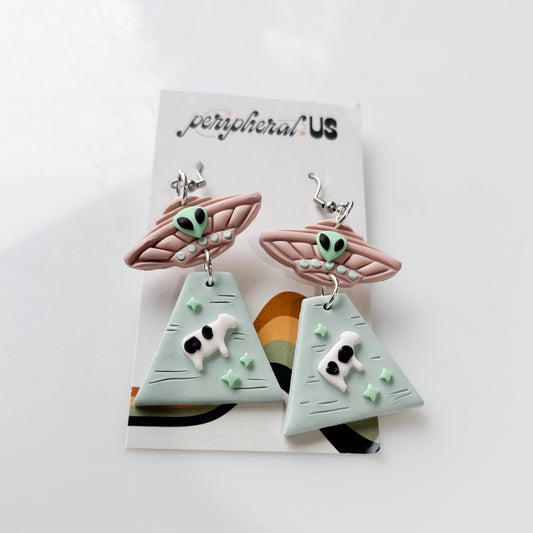 PASTEL ALIEN UFO EARRINGS