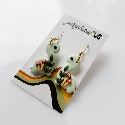 MUSHROOM DINO BRONTO EARRINGS