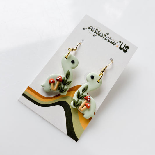 MUSHROOM DINO BRONTO EARRINGS