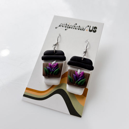 LAVENDER LATTE EARRINGS