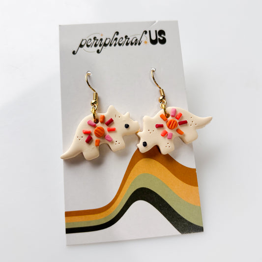 BRIGHT SUN TRICERATOPS EARRINGS
