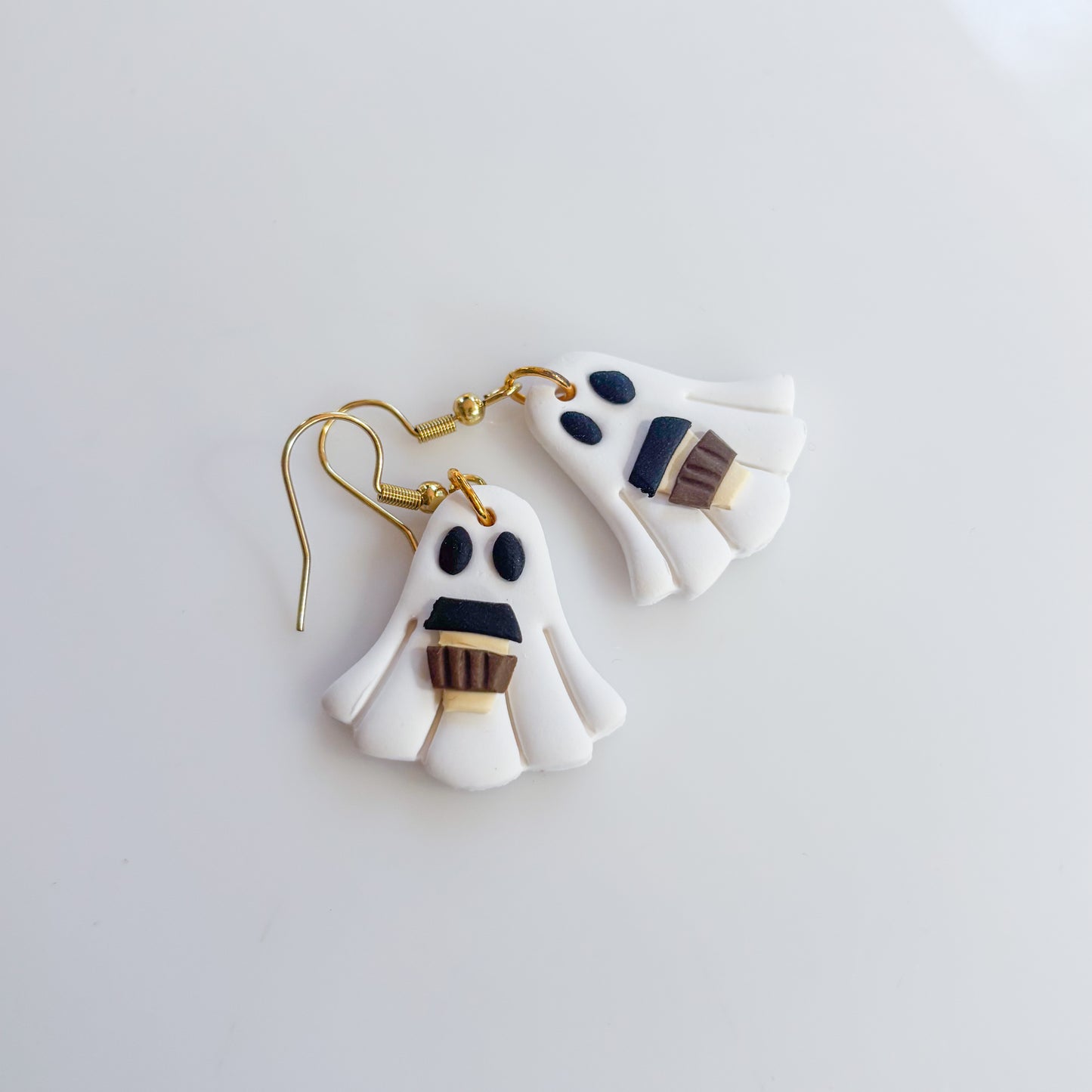 COFFEE CUP GHOST EARRINGS