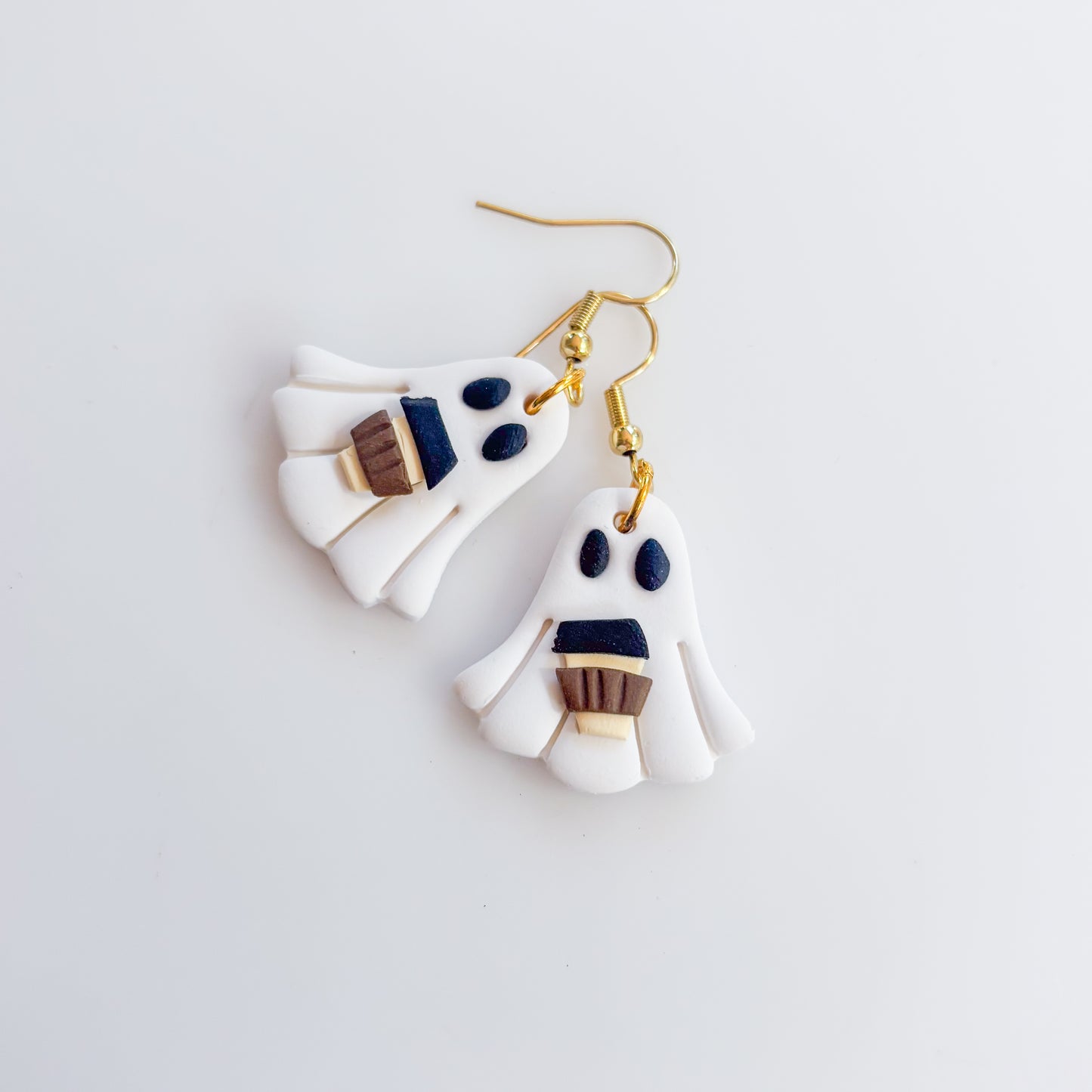 COFFEE CUP GHOST EARRINGS
