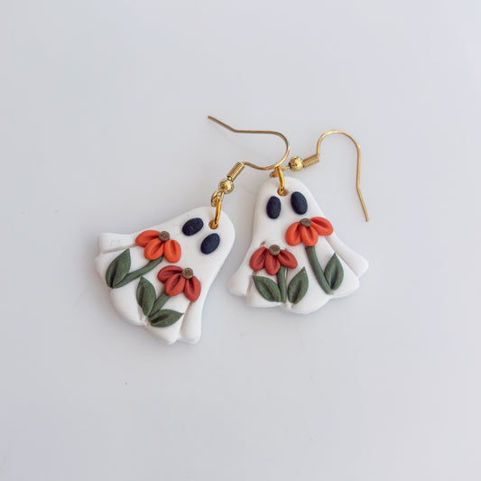 FALL FLOWER GHOST EARRINGS