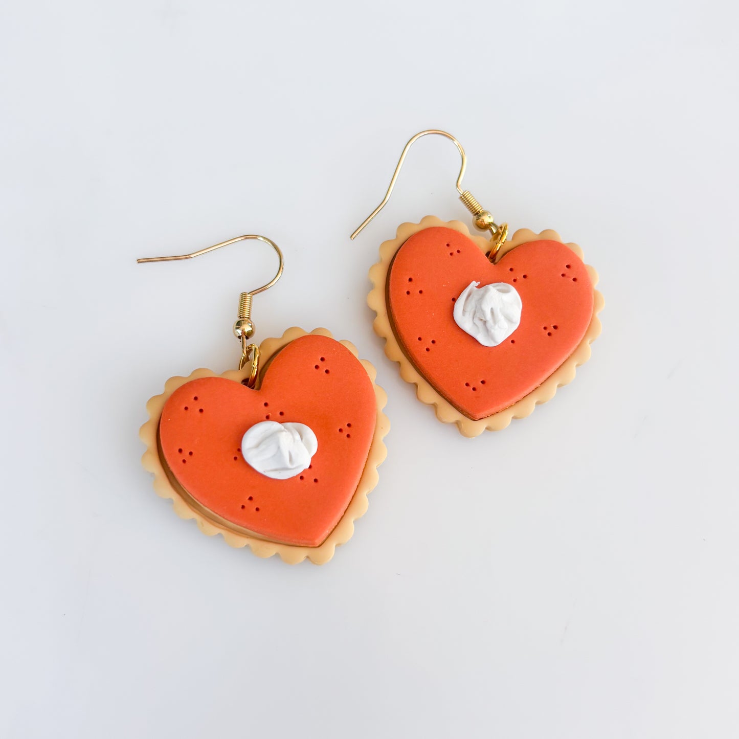 PUMPKIN PIE HEART EARRINGS
