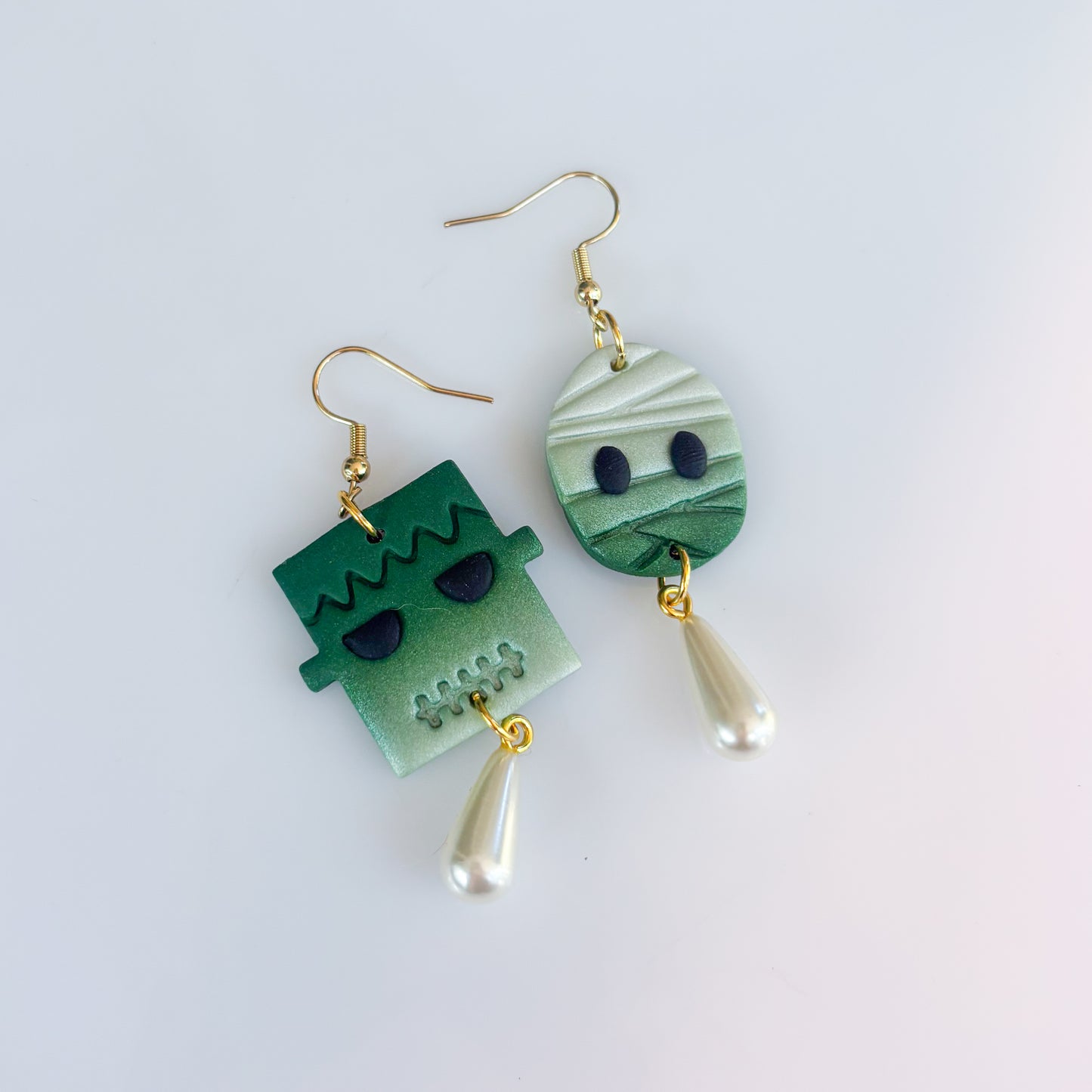 FRANKEN-MUMMIES MISMATCHED EARRINGS