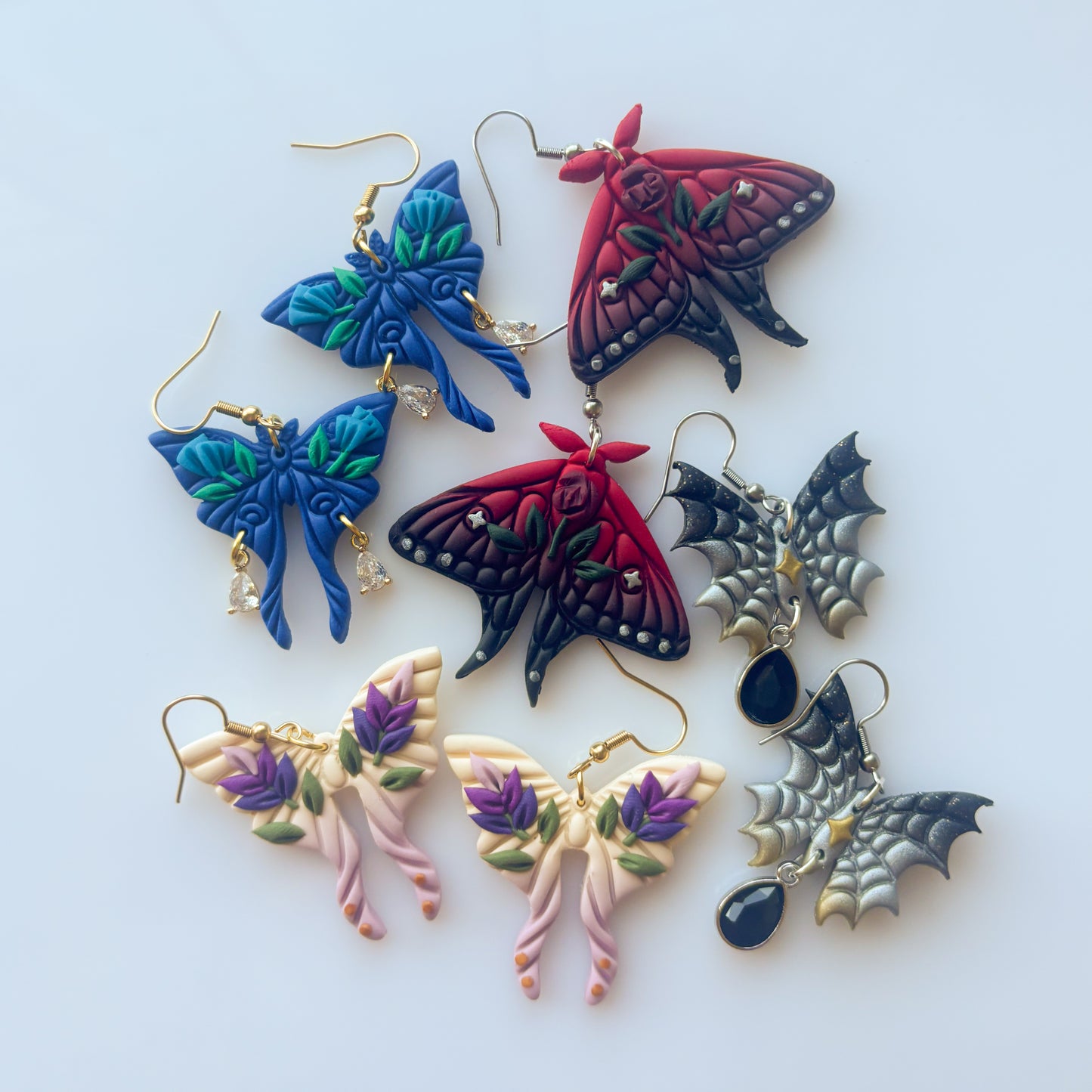 LAVENDER MOTH EARRINGS