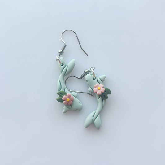 CHERRY BLOSSOM POND KOI FISH EARRINGS (MINI)