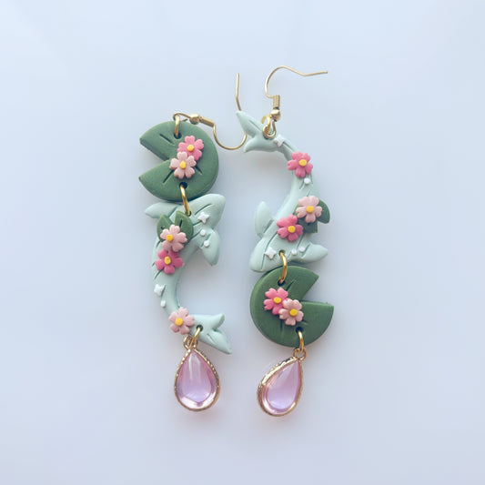 CHERRY BLOSSOM POND KOI FISH EARRINGS
