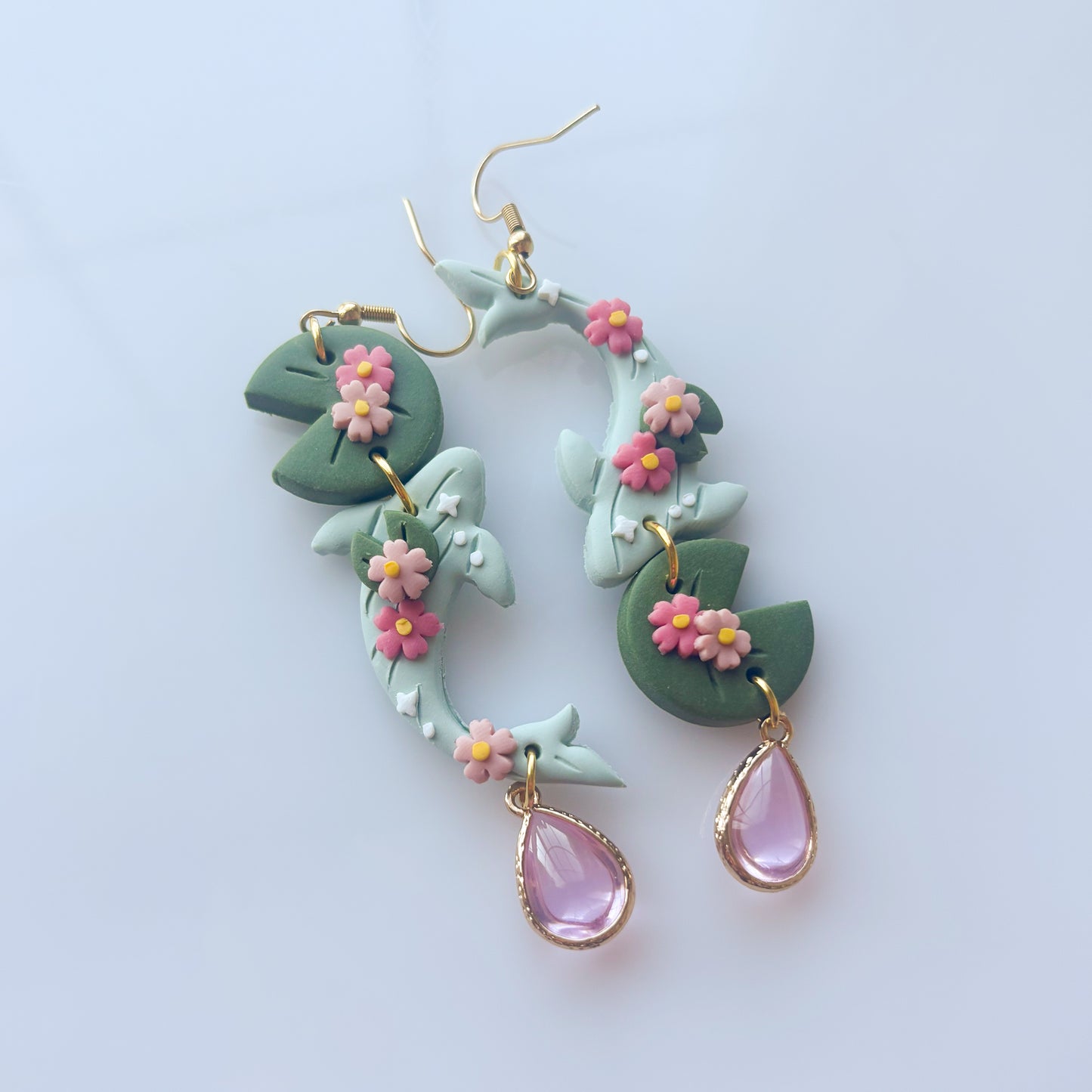 CHERRY BLOSSOM POND KOI FISH EARRINGS