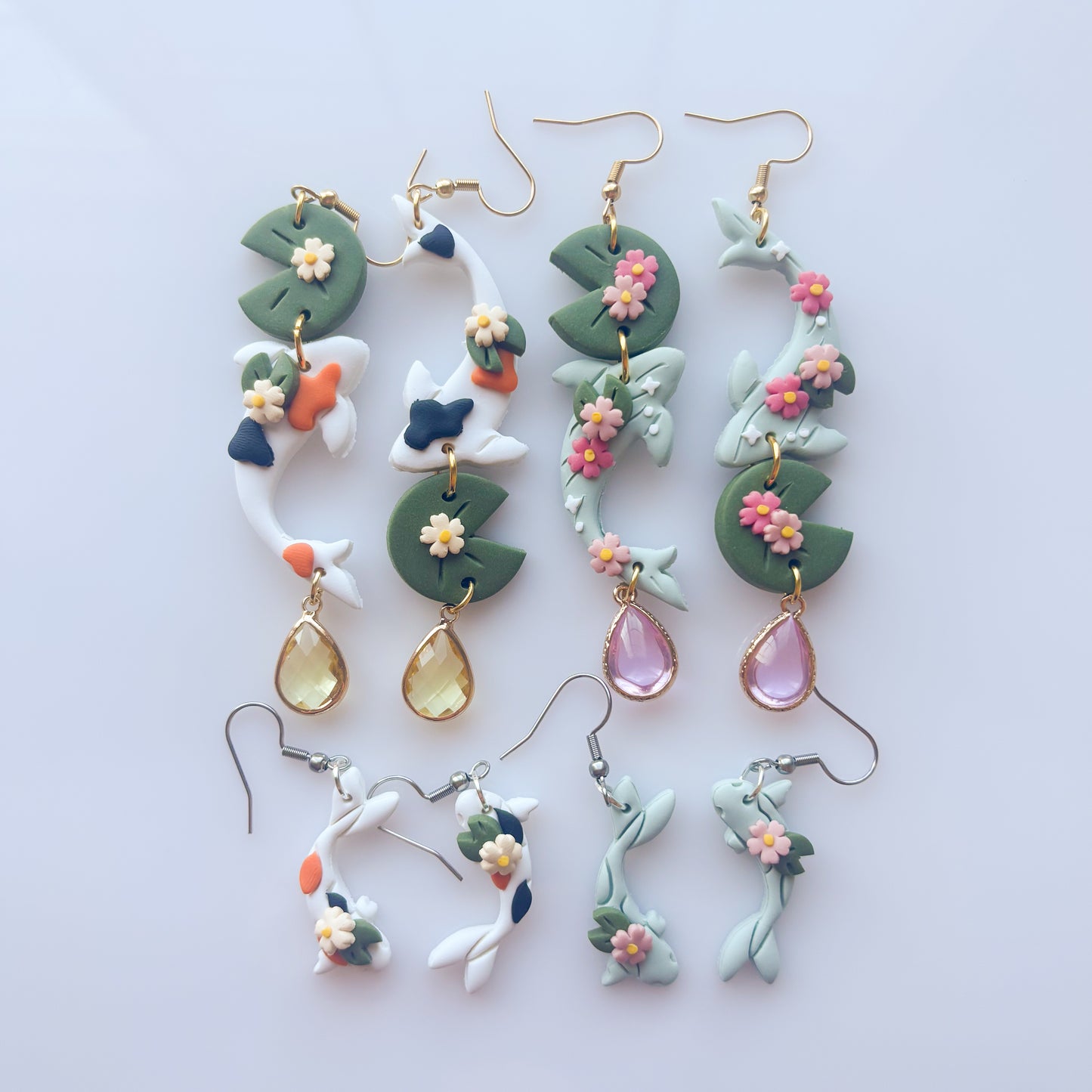 CHERRY BLOSSOM POND KOI FISH EARRINGS