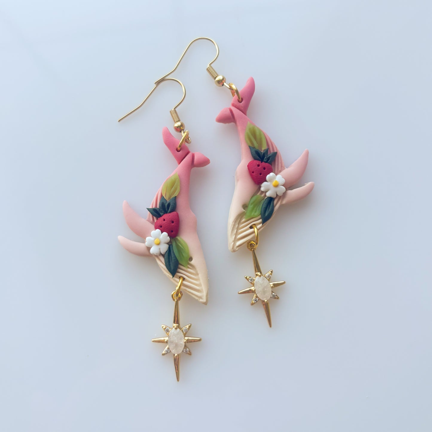 STRAWBERRY WHALE EARRINGS