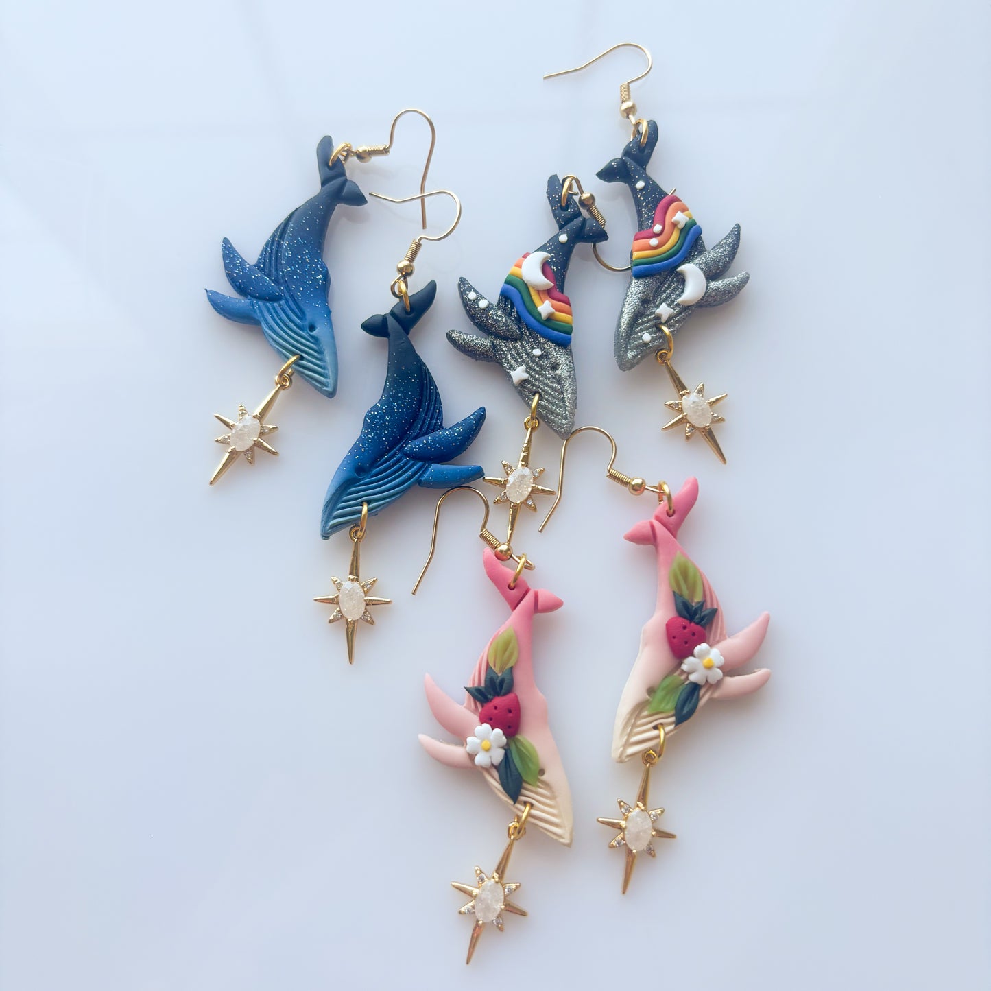 STRAWBERRY WHALE EARRINGS