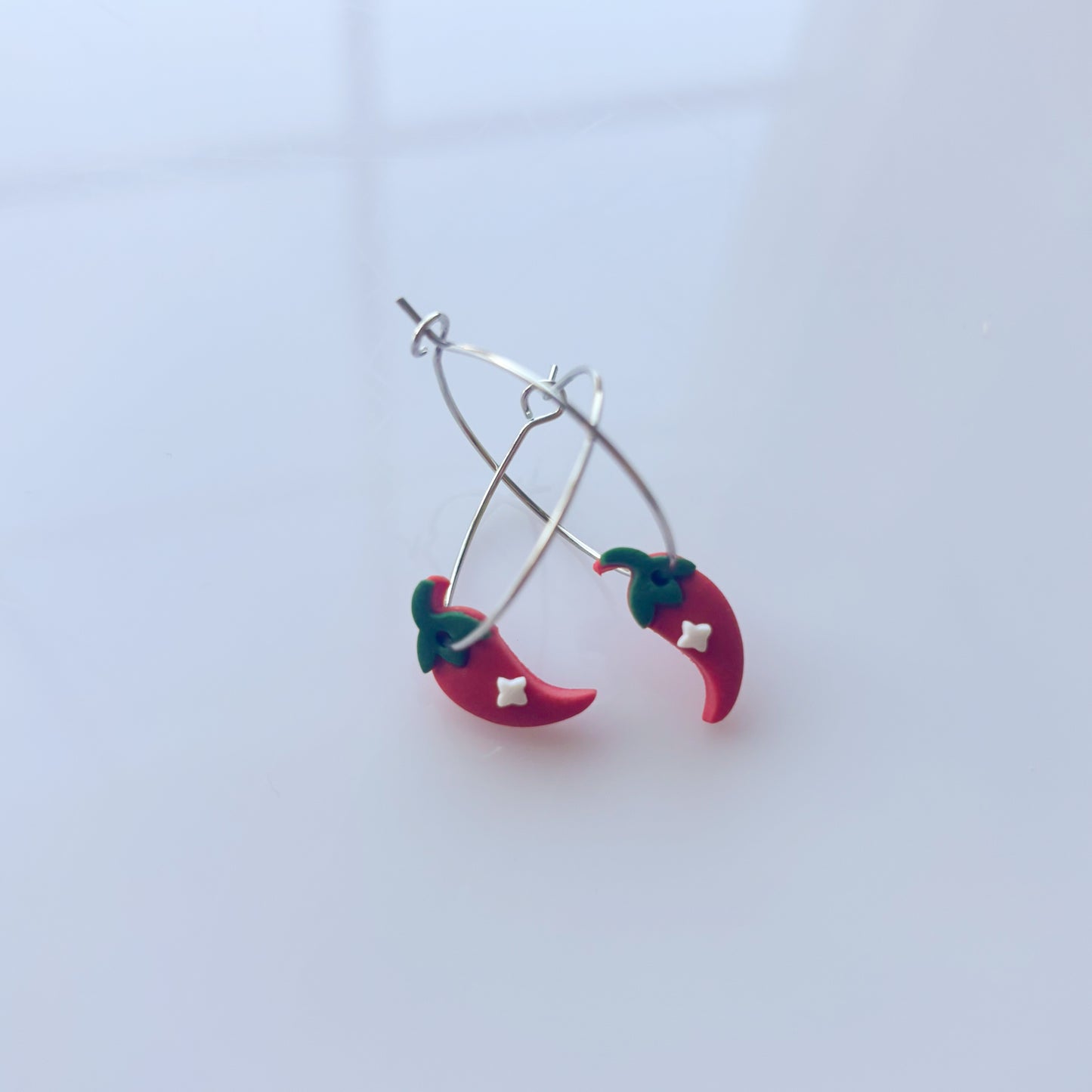 LIL CHILI PEPPER EARRINGS (HOOPS)