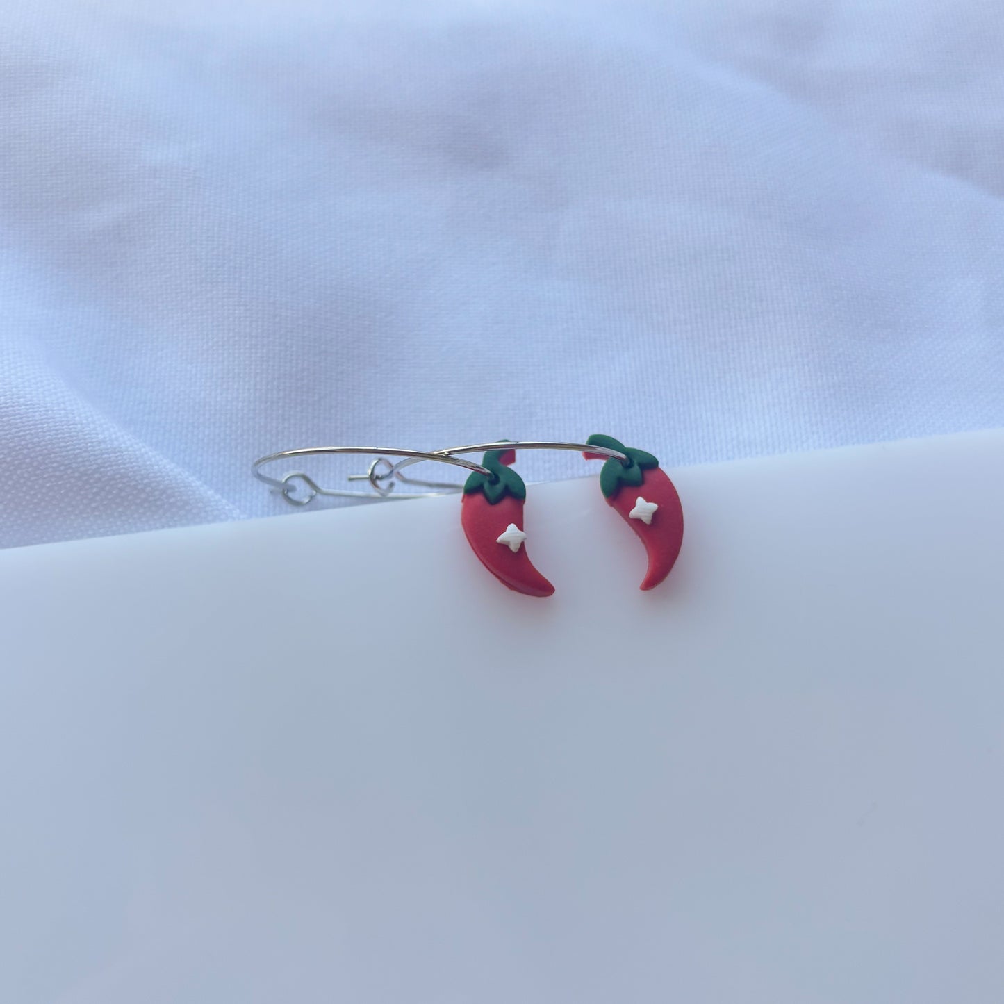 LIL CHILI PEPPER EARRINGS (HOOPS)