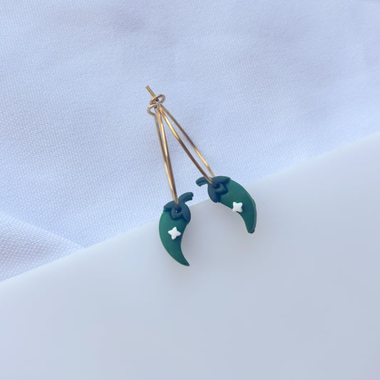 LIL JALAPENO EARRINGS (HOOPS)