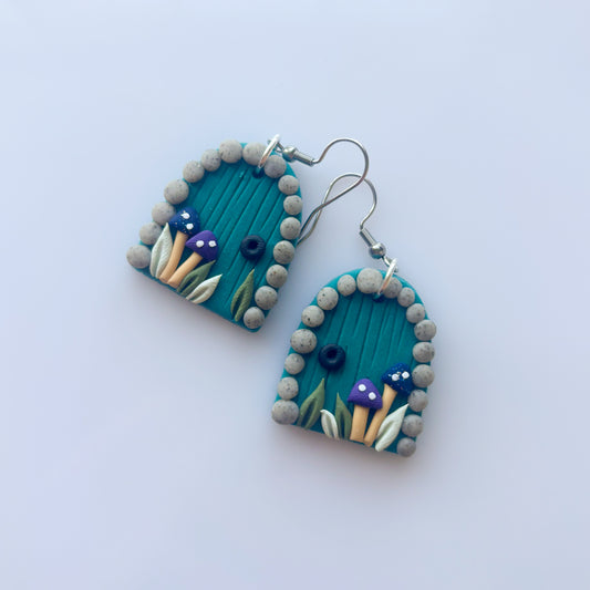 BLUE FOREST DOOR EARRINGS