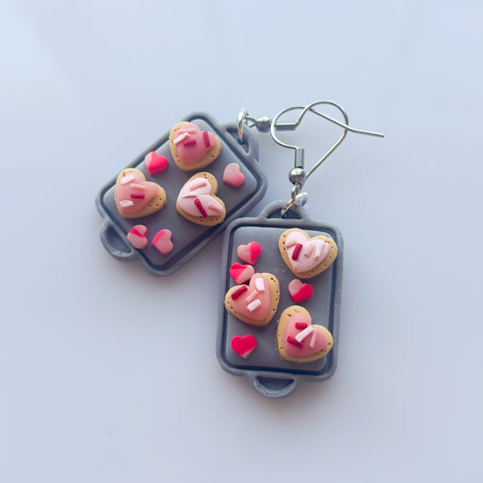 HEART SUGAR COOKIE TRAY EARRINGS