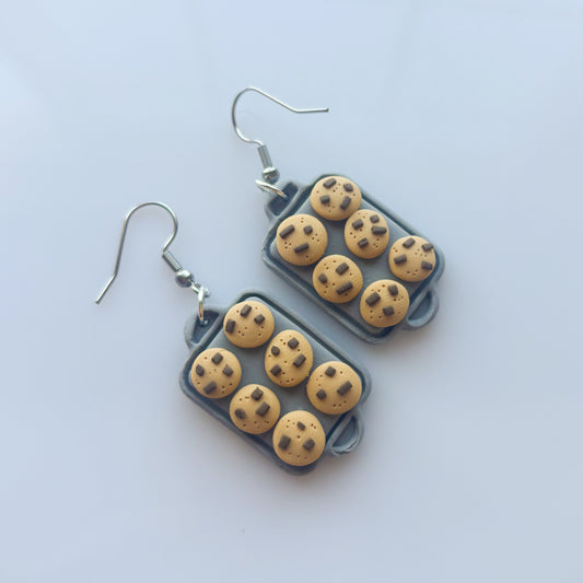 CHOCOLATE CHIP COOKIE TRAY EARRINGS