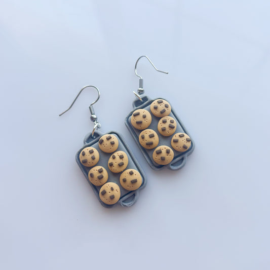 CHOCOLATE CHIP COOKIE TRAY EARRINGS