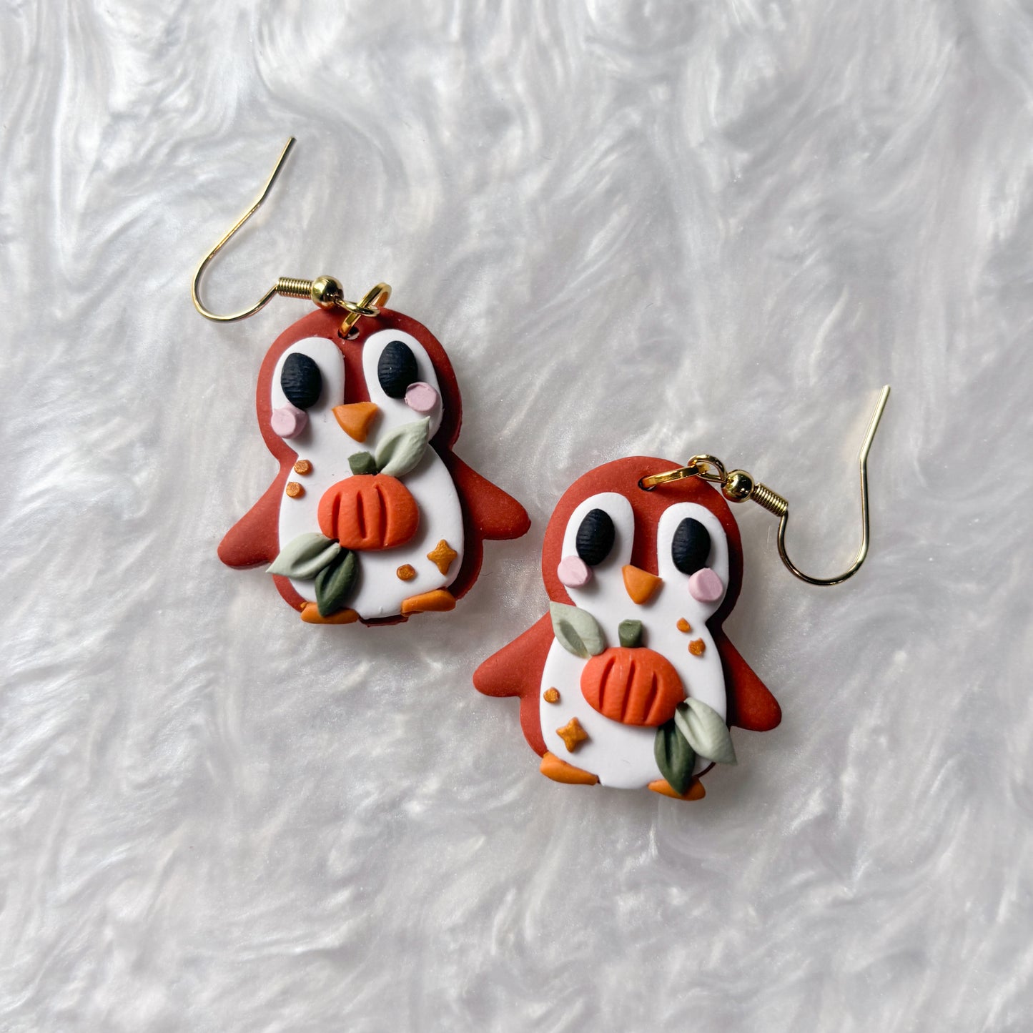 PUMPKIN PENGUIN EARRINGS