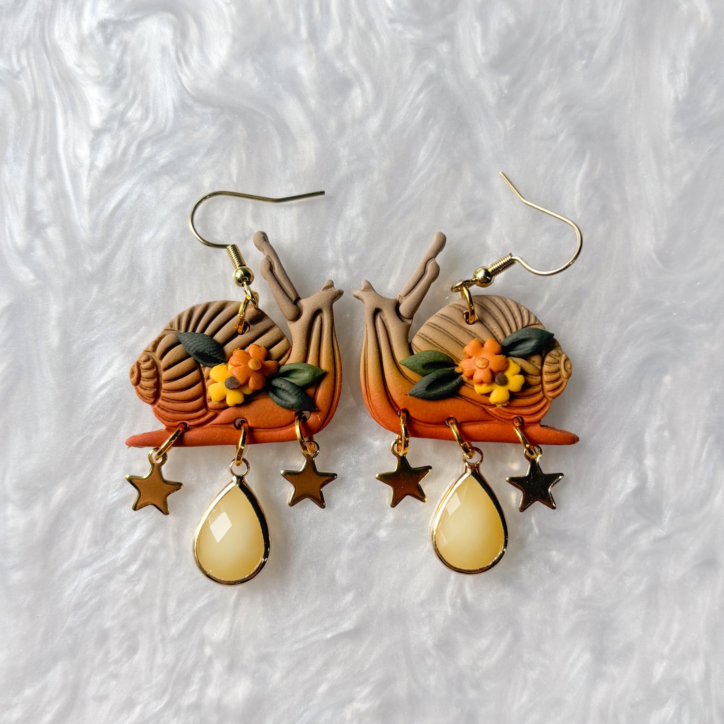 FALL SNAIL EARRINGS
