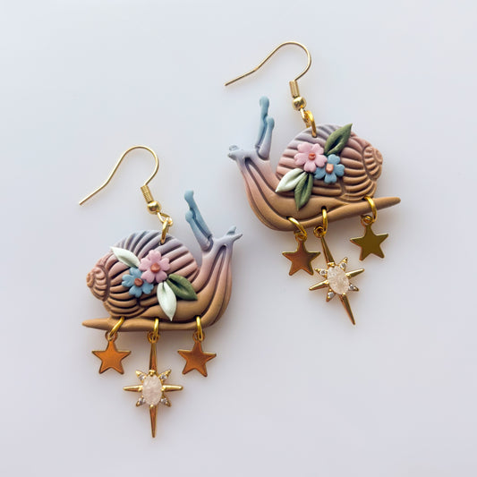 BLUE PASTEL SNAIL EARRINGS