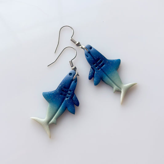 SHARK EARRINGS (BLUE)