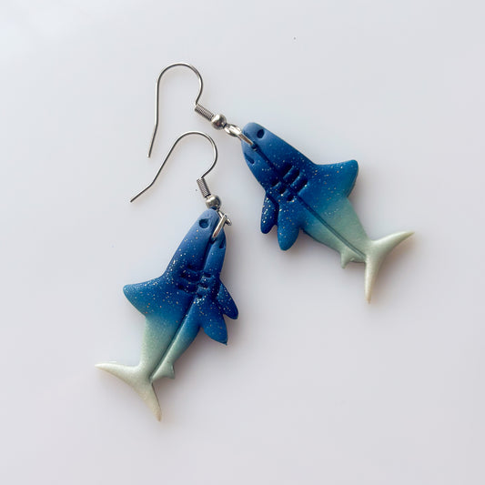 SHARK EARRINGS (BLUE)