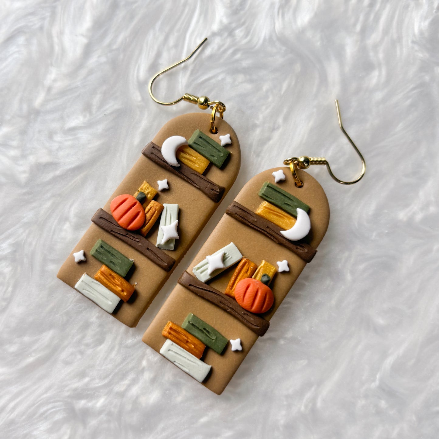 FALL BOOKCASE EARRINGS