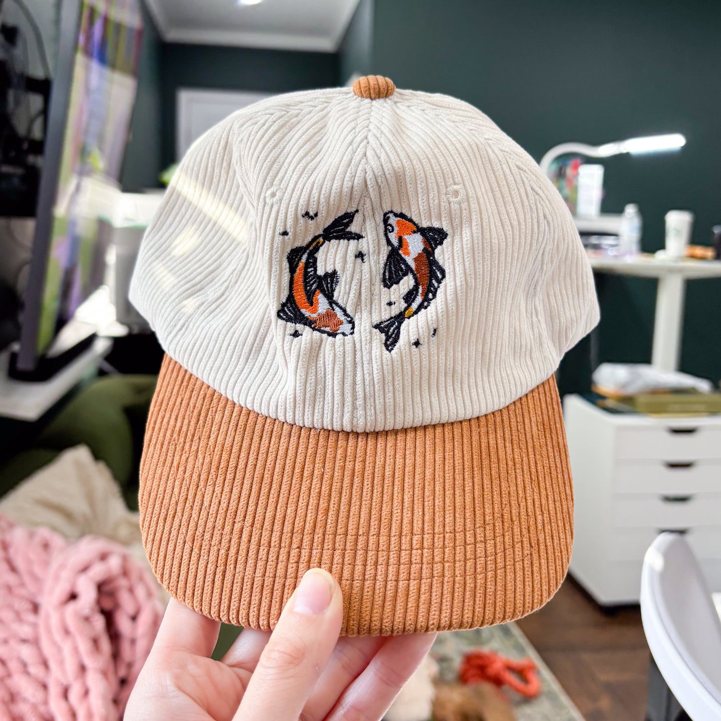KOI FISH CORDUROY CAP