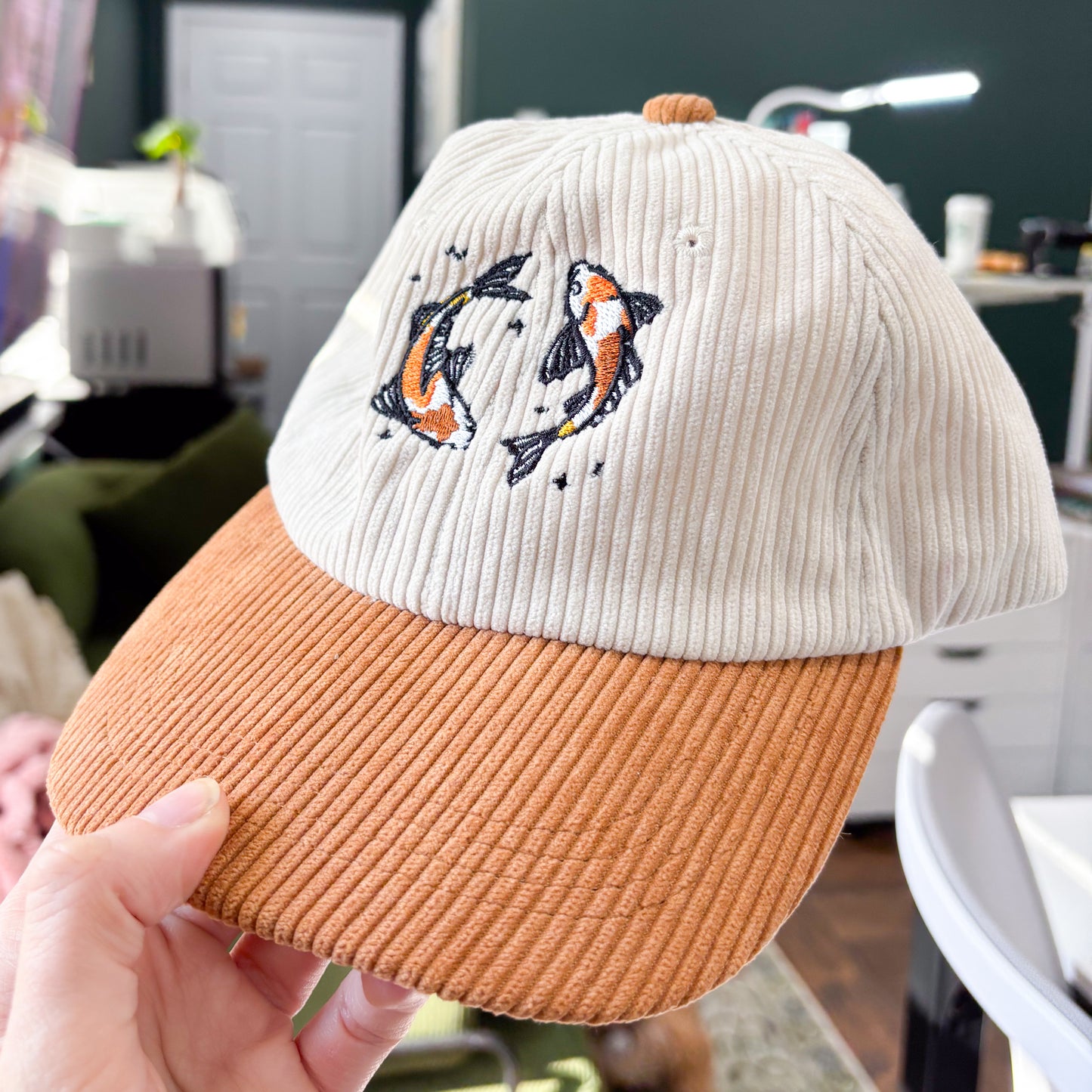 KOI FISH CORDUROY CAP
