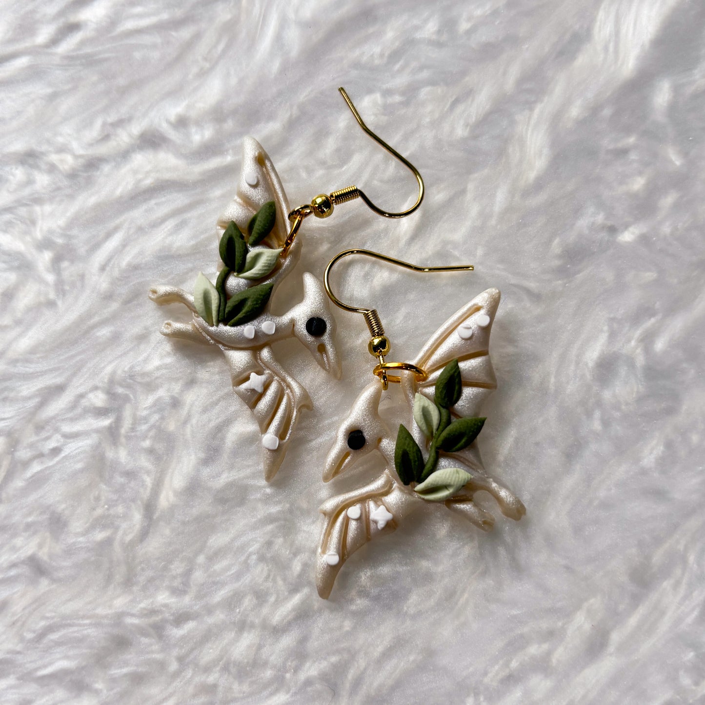 CELESTIAL VINE DINO EARRINGS (PTERODACTYL)