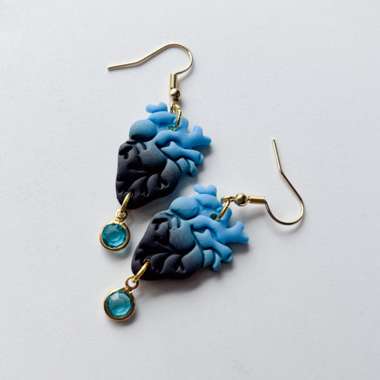 FROST ANATOMICAL HEART EARRINGS