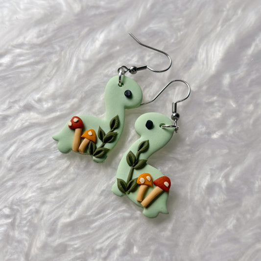 MUSHROOM DINO EARRINGS (BRONTO)