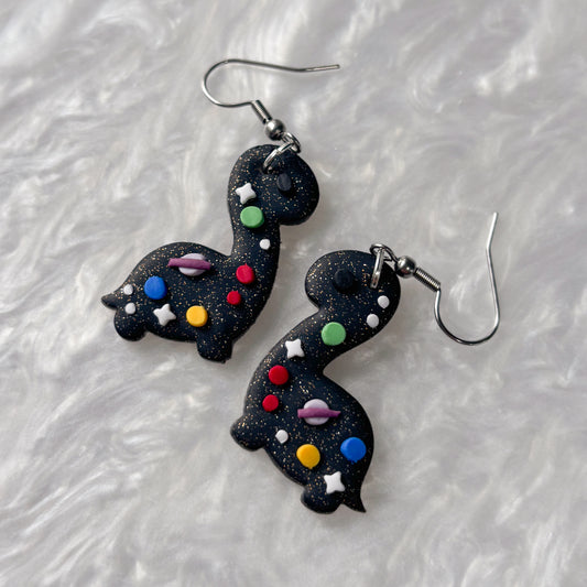 SPACE DINO EARRINGS (BRONTO)