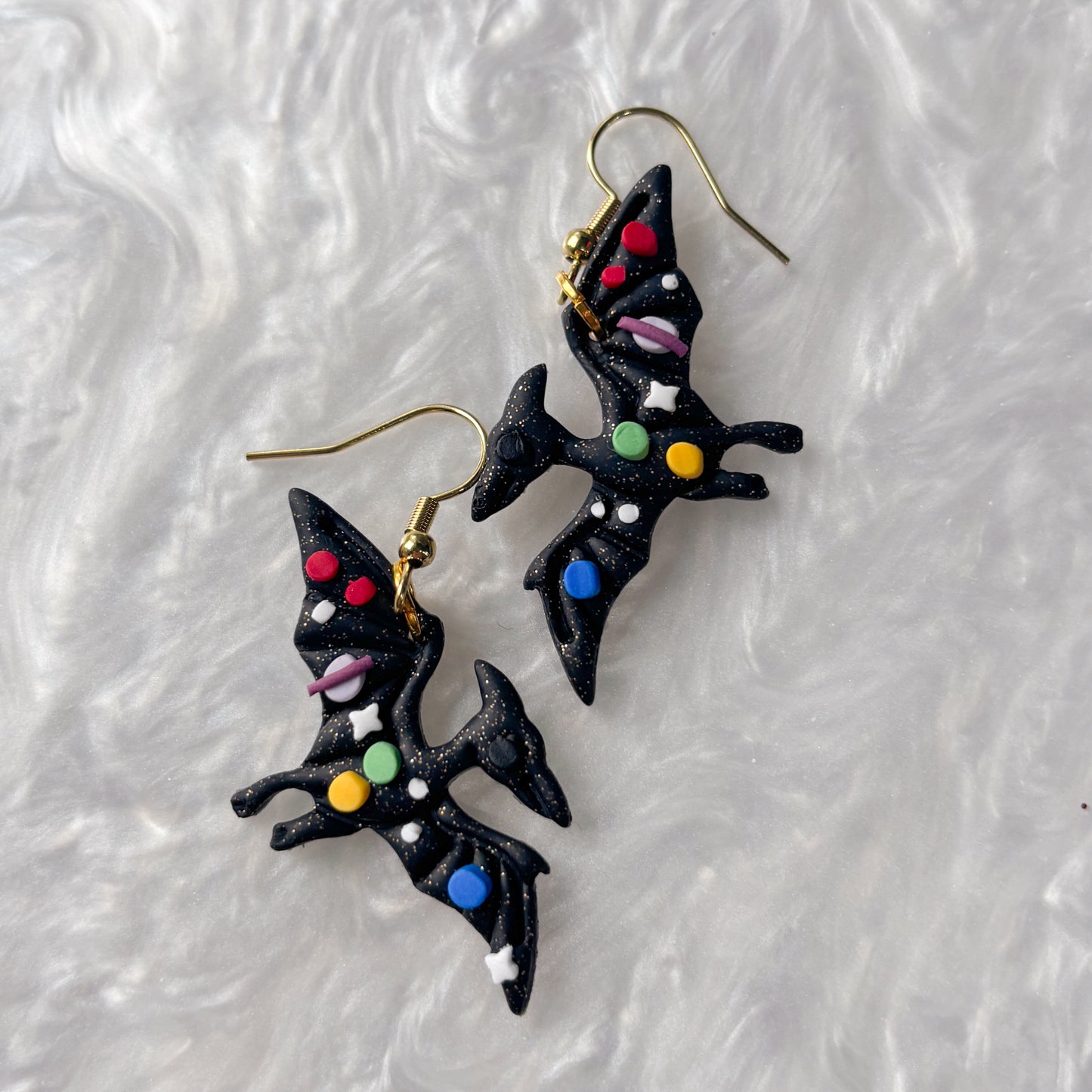 SPACE DINO EARRINGS (PTERODACTYL)