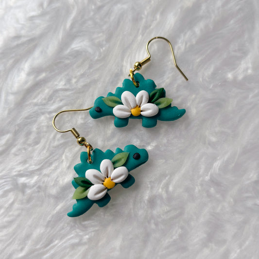 DAISY DINO EARRINGS (STEGOSAURUS)