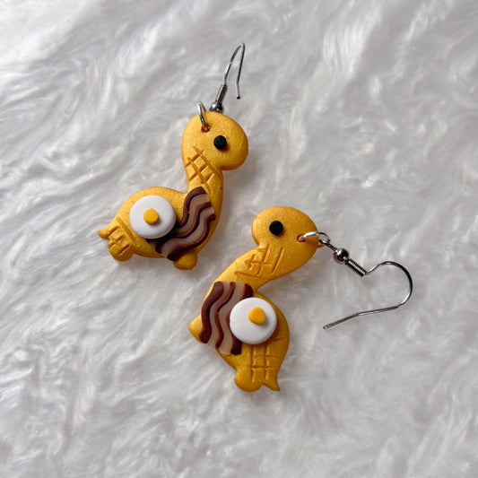 BREAKFAST DINO EARRINGS (BRONTO)
