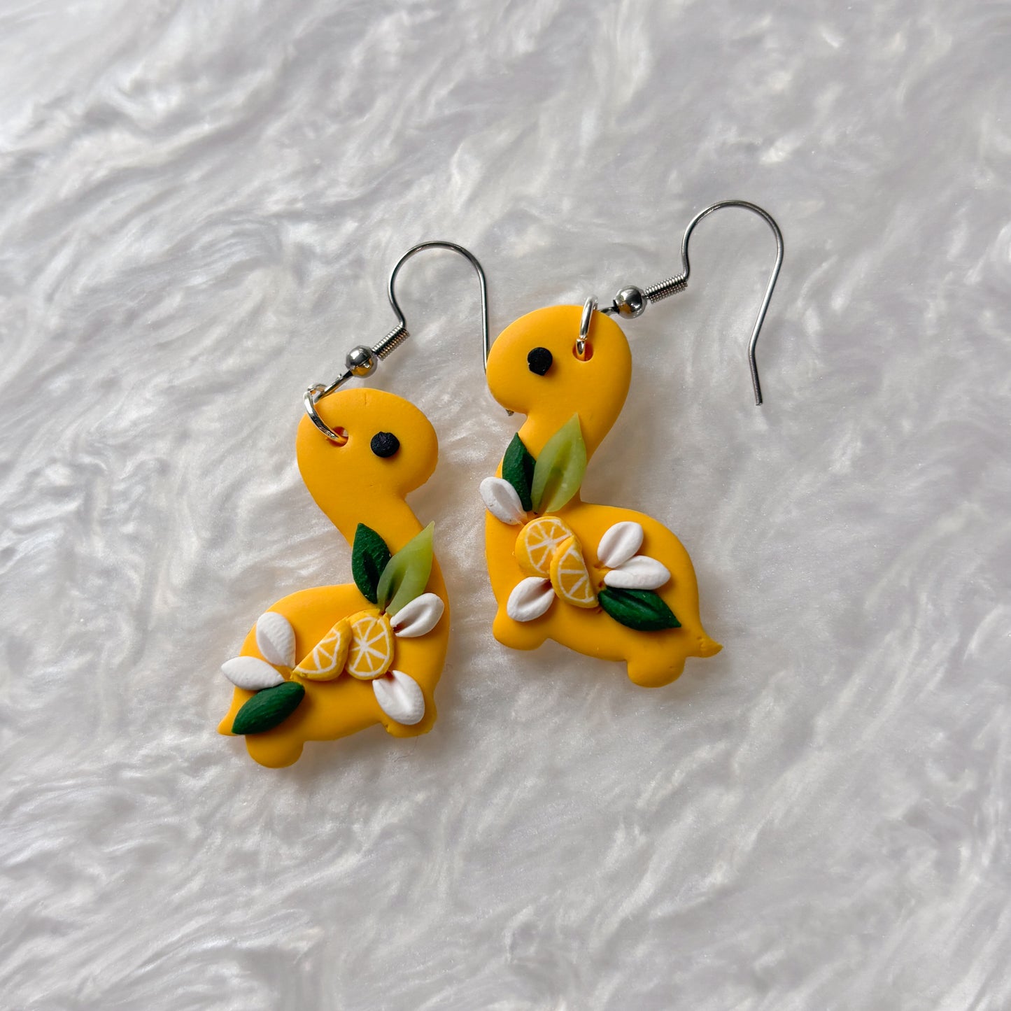 LEMON DINO EARRINGS (BRONTO)