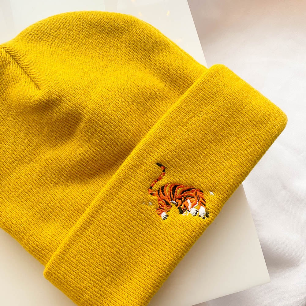 TIGER YELLOW BEANIE