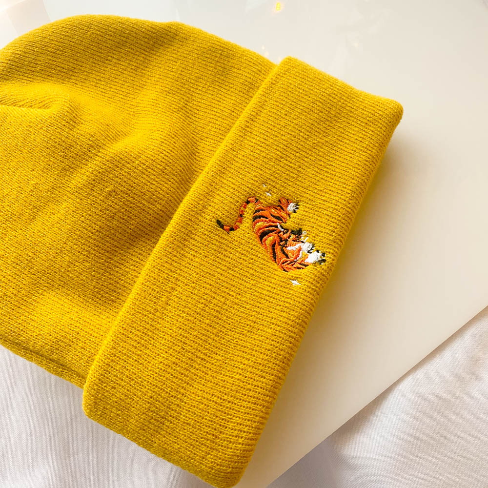 TIGER YELLOW BEANIE