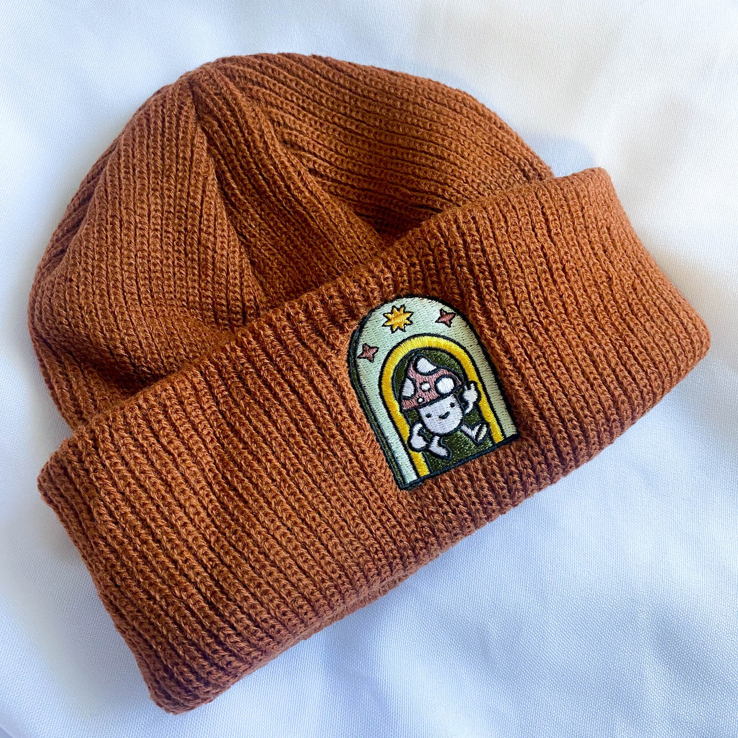 MUSHROOM KNIT FISHERMAN BEANIE